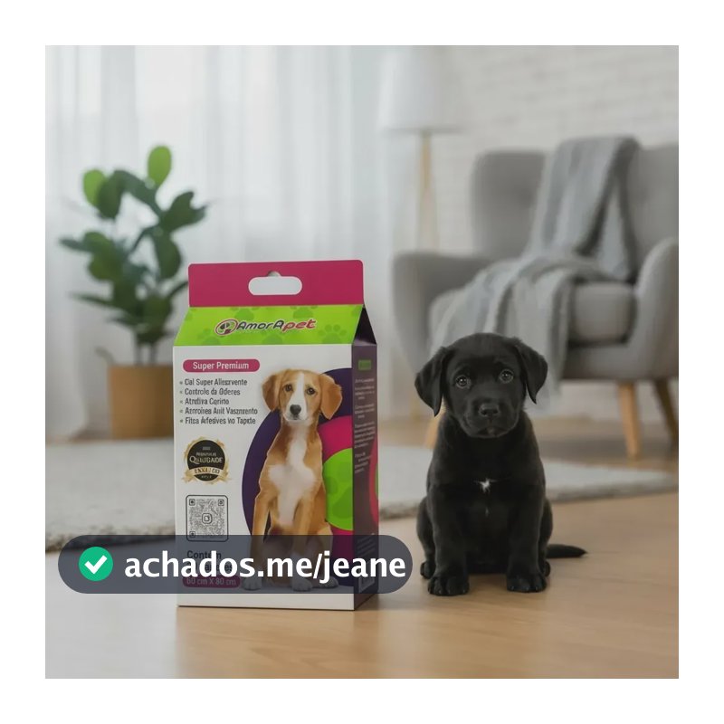 Tapete Higienico Cachorro Amorapet Premium 80x60 30 Unidades Branco