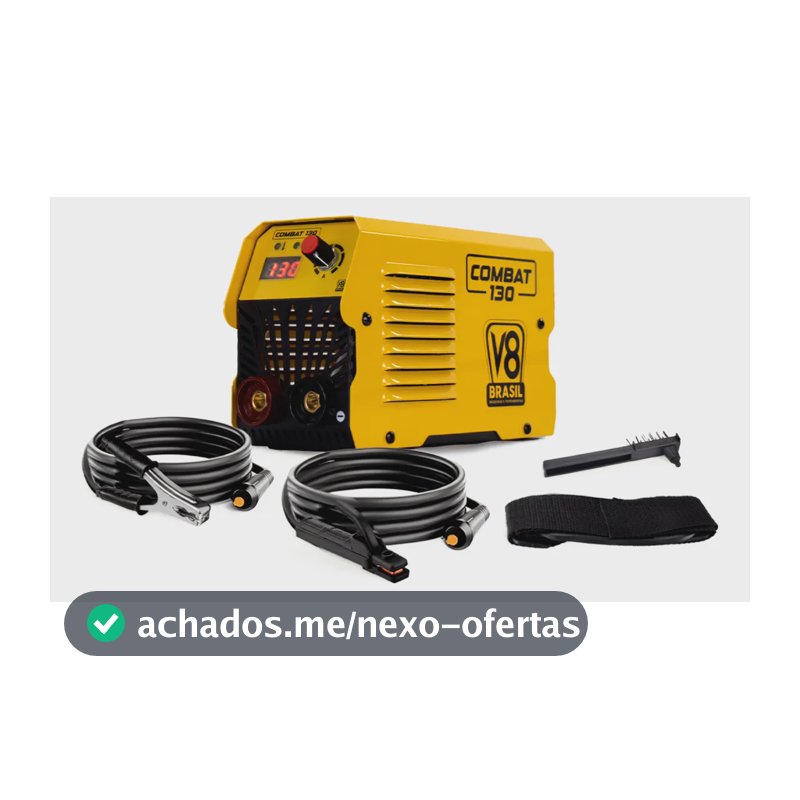 Máquina De Solda Inversora Mma Combat 130 130a - V8 Brasil Amarelo 220v