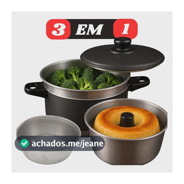 Panela Multi Uso 3x1 Forma De Pudim Ou Legumes Cuscuz  Vapor