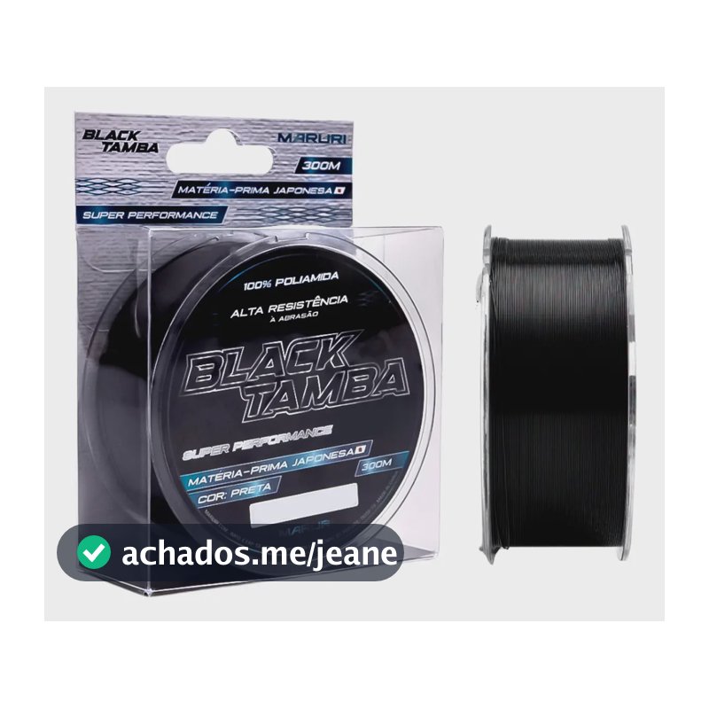 Linha Mono Black Tamba 0,40 Mm 300 Mts Preta Maruri