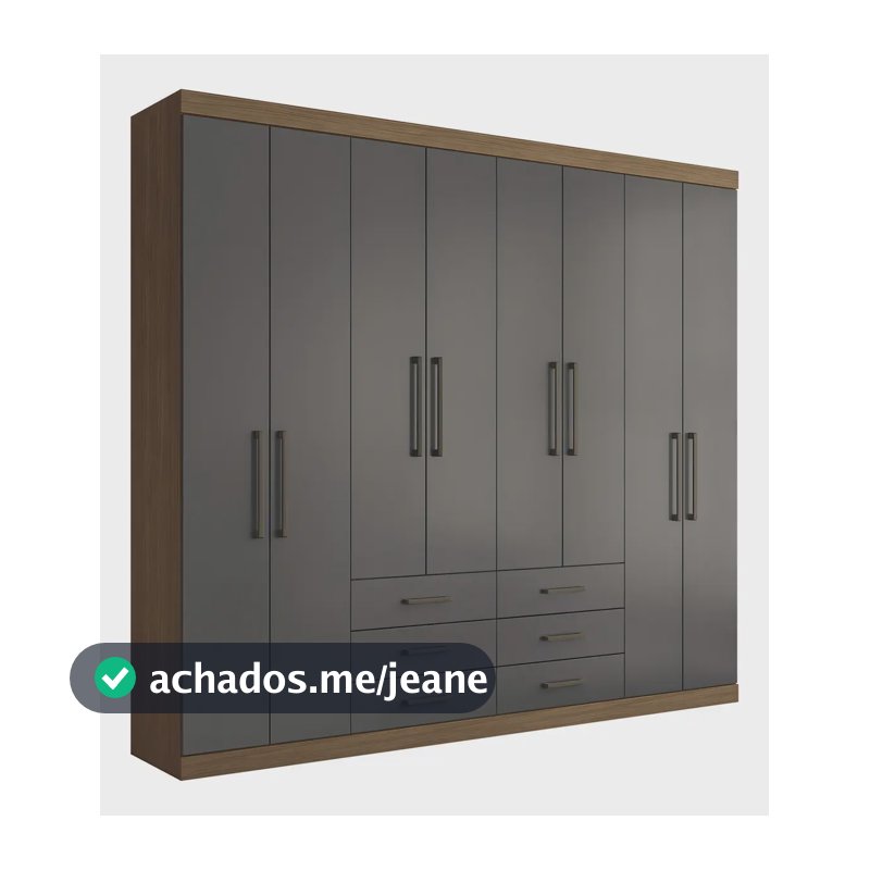 Guarda Roupa Casal 8 Portas 6 Gavetas Master Santos Andirá