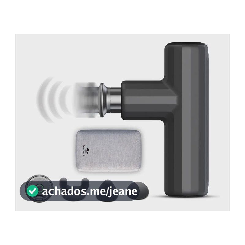 Pistola Massageadora Mini Deep Therapy - Pelo corpo inteiro - Potente - Leve - Portatil - Relaxmedic Cor Cinza