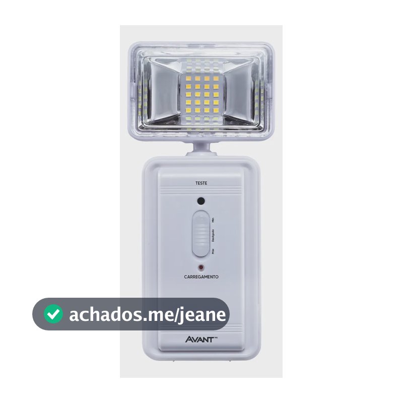 Luminaria Led Emergencia Bloco Evo 2w 6000k Bf Avant Pro Branco