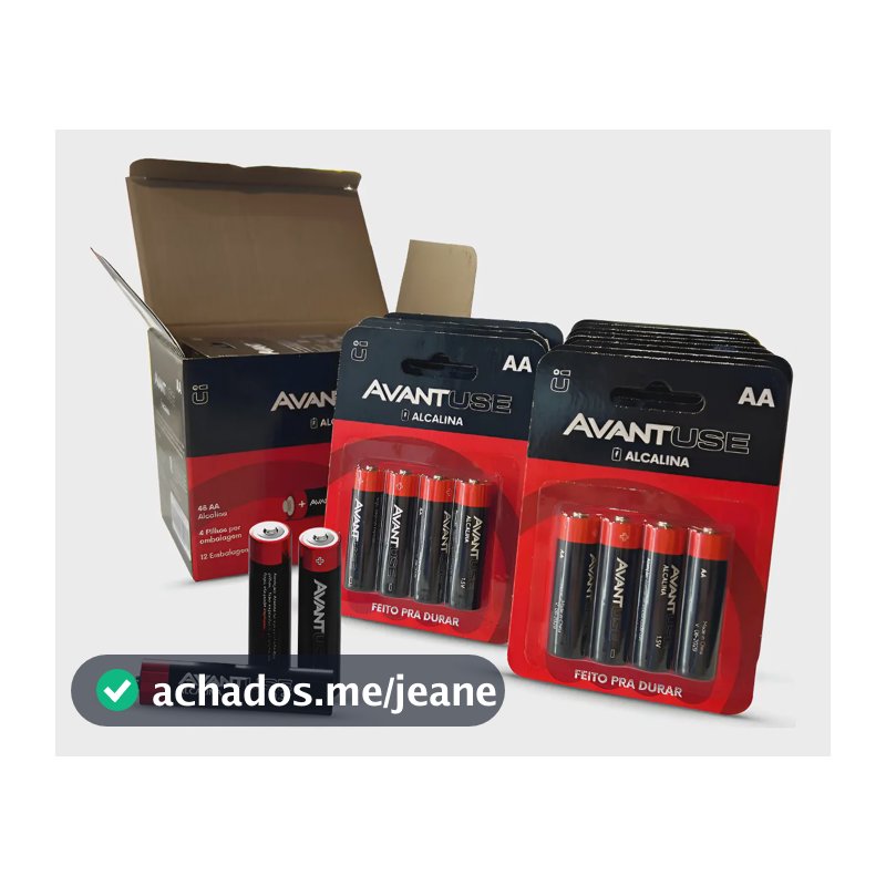 Kit 48 Pilhas Alcalina Pequena Aa 1.5v 2a Avant Use