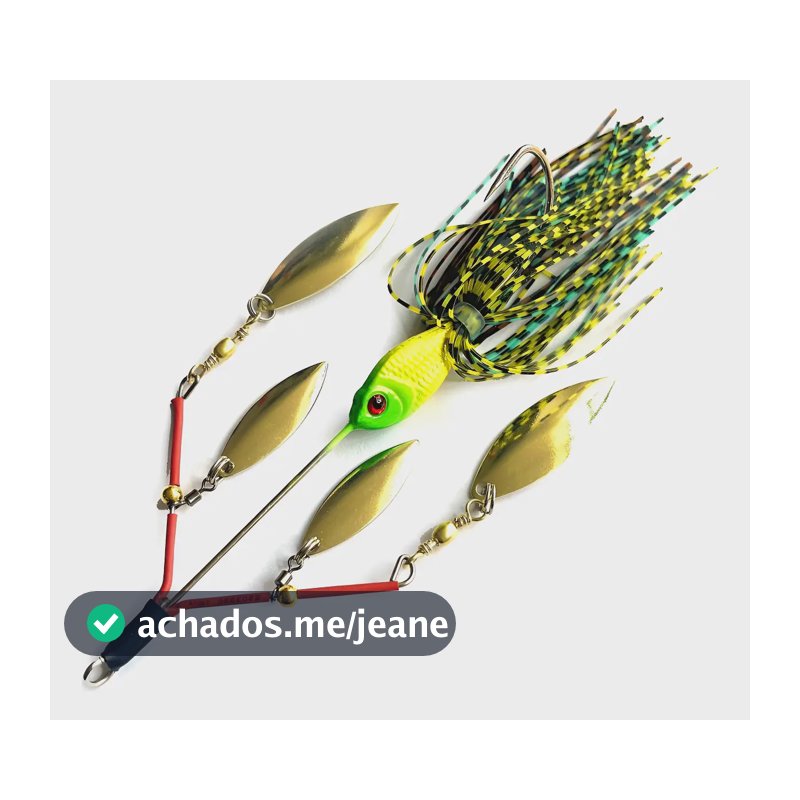 Isca Artifical Jig Com Colher Spinner P Tucunaré Black Bass