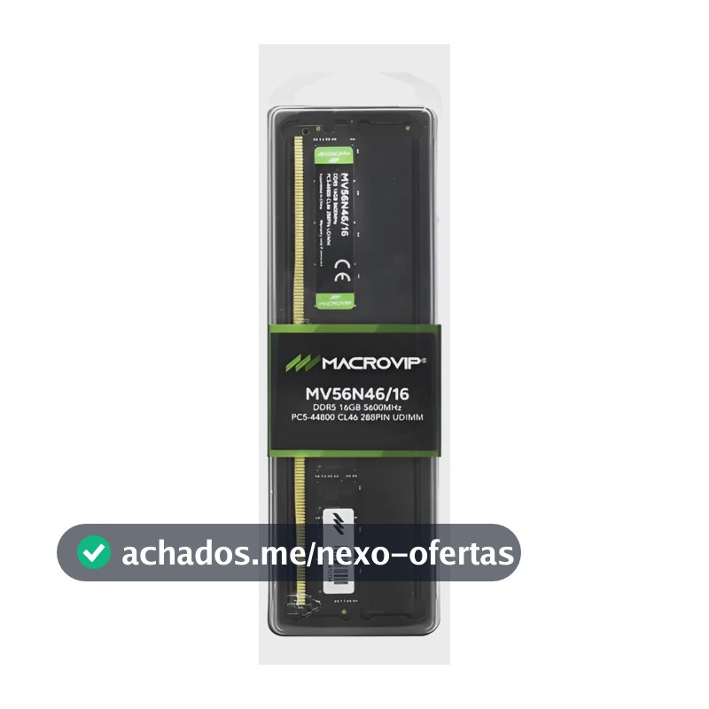 Memória DDR5 16GB 5600MHz Macrovip para Desktop
