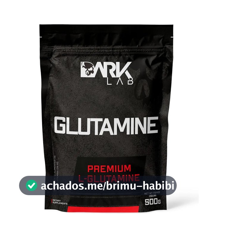 Glutamina L-glutamine 500g Refil Dark Lab Sabor Sem Sabor