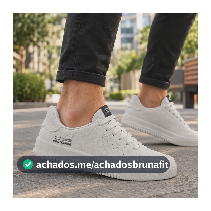 Tênis Olympikus Eros 2 Masculino Casual Confortavel Original Branco Liso 40