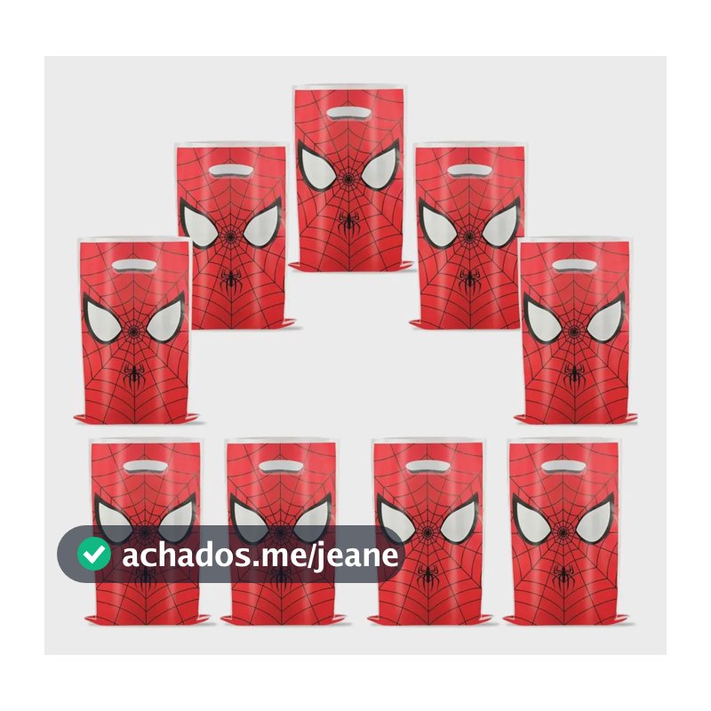 10 Sacolas De Aniversário Homem Aranha Lembrancinha Surpresa Colorido Homem Aranha