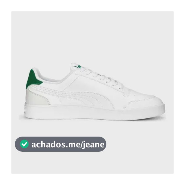 Tênis Masculino E Feminino Shuffle Puma Puma White-vapor Gray-archive Green Liso 38