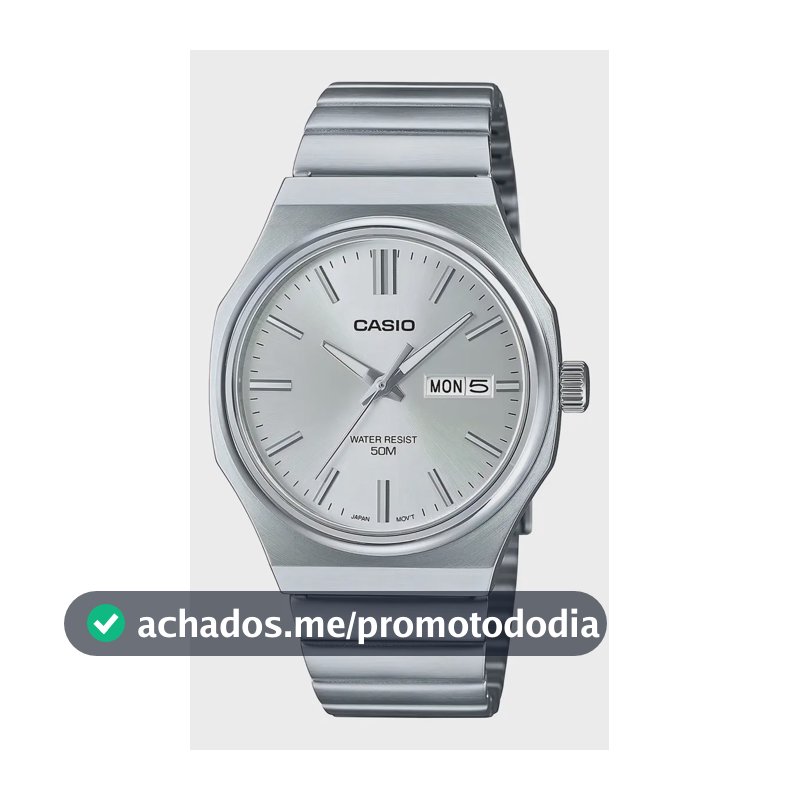 Relógio Casio Masculino Mtp-e735d-7av Prateado Original