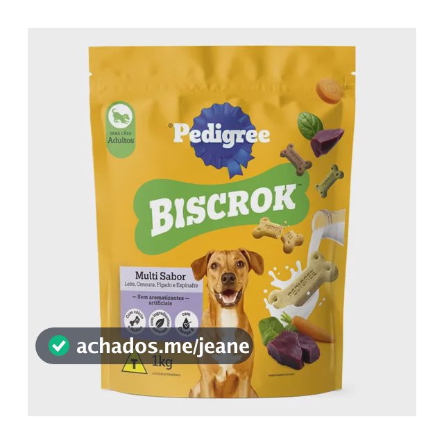 Pedigree Biscrok Petisco para Cachorro Adulto Multi Sabor 1kg