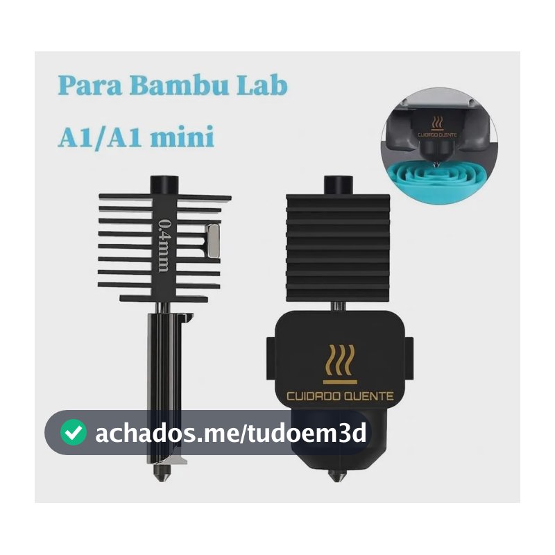 Hotend Para Bambu Lab A1 Impressora 3d - Kit Compatível Bico 0.2mm