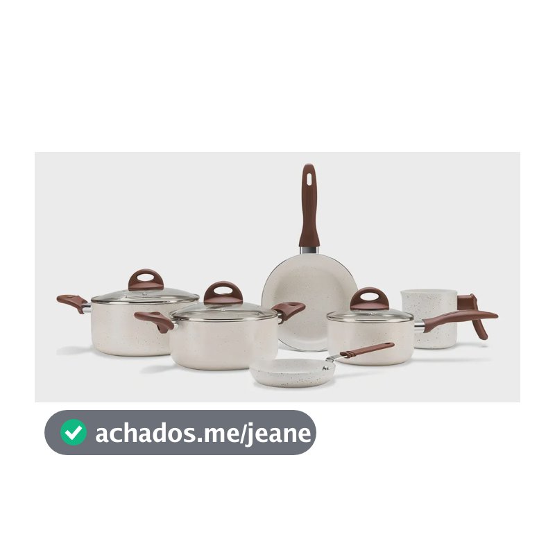 Jogo De Panelas Brinox Smart Plus 6pçs Ceramic Life Vanilla 4791/102