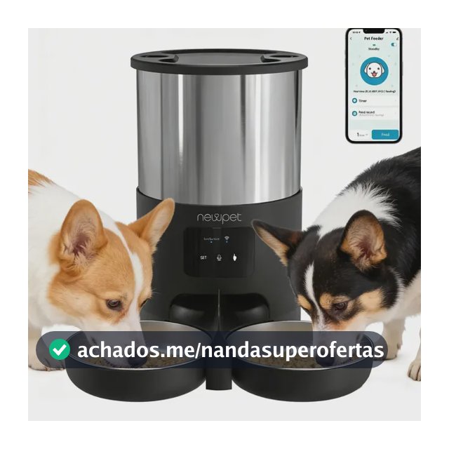 Newpet Dispensador Automático De Alimentos Para Cães Gato 5l