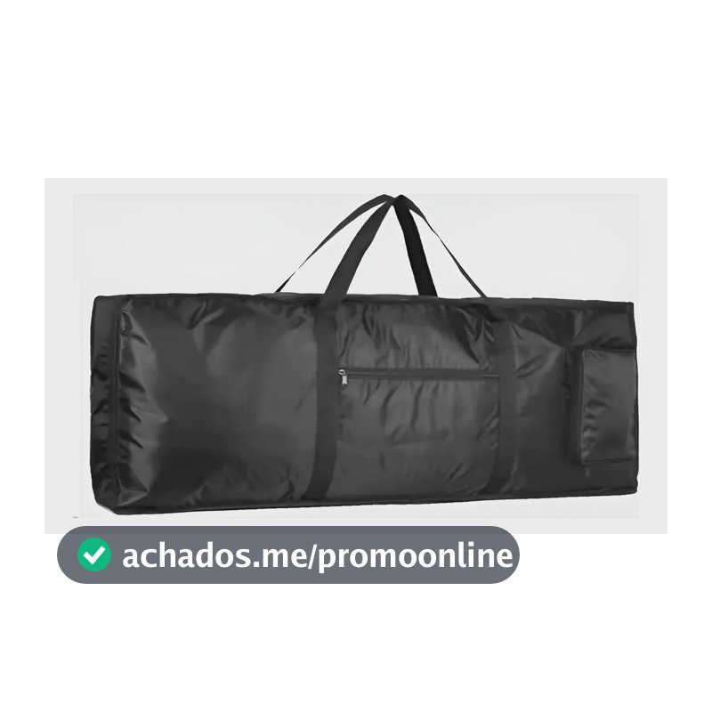 Capa Bag Extra Luxo Acolchoada Para Teclado 5/8 De 61 Teclas Cor Preto