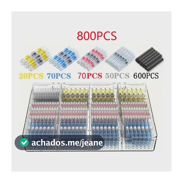 Kit 800 Conectores Termorretráteis Para Fios 800