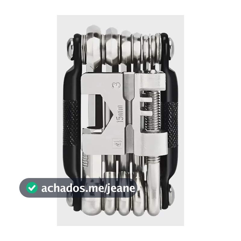Kit Ferramenta Bike Canivete Chave Allen Reparo Multiuso Preto
