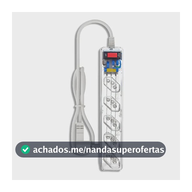 Filtro de Linha Clamper iClamper Energia 5 Tomadas, com DPS e Proteção contra Raios e Surtos Elétricos