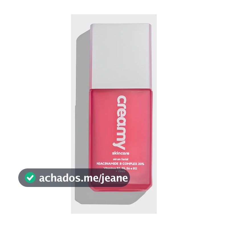 Creamy Skincare Niacinamide B Complex 20% 30ml | Uniformiza a Textura e o Tom da Pele, Clareia Manchas, Vitaminas B3, B12, B5, B6, E e Zinco | Todos os Tipos de Pele