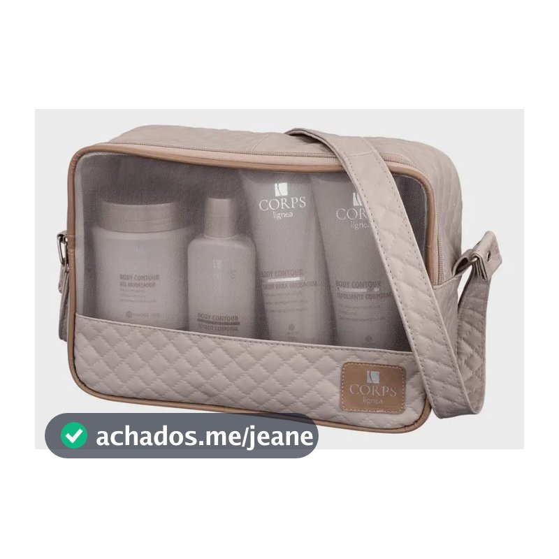 Bolsa Necessaire Corps Lígnea Compacta Cor Bege Hinode