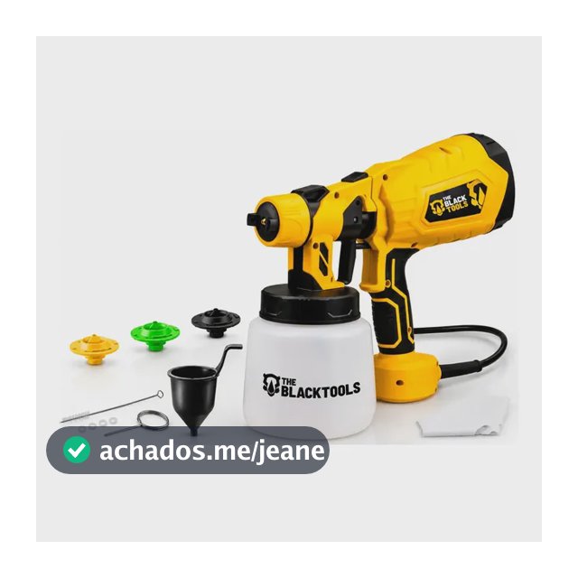 Pistola De Pintura E Pulverizadora Elétrica Portátil Hvlp 1.250l C/5 Bicos E Acessórios 600w Tpp150 The Black Tools