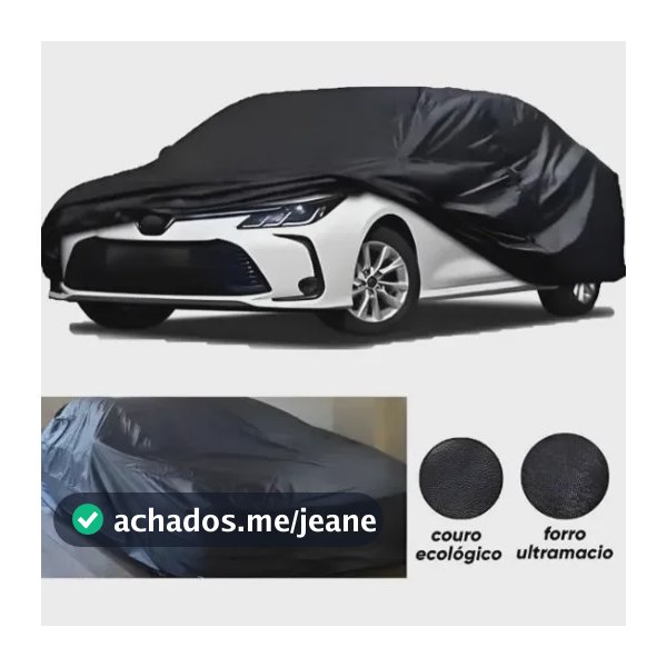 Capa Cobrir Carro 100% Forrada Impermeável Couro Anti-gato Preto Ora - M