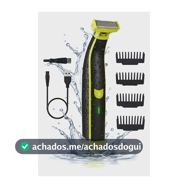 Aparador de Pelos Elétrico Lecom Prova D'Água Bivolt Barbear e Depilar