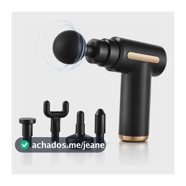Massageador Pistola Elétrica Profissional Muscular Portátil 127/220v Preto