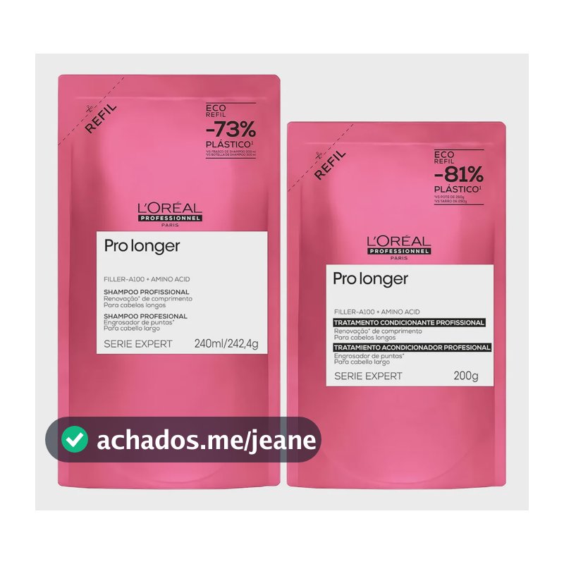 Kit Pro Longer Refil Shampoo + Refil Máscara - L'oréal