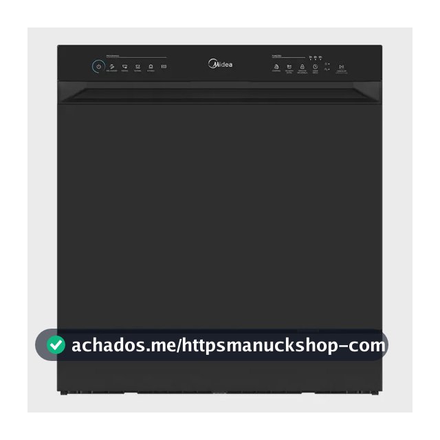 Lava Louças 8 Serviços Preta Touch Plus Midea Preto