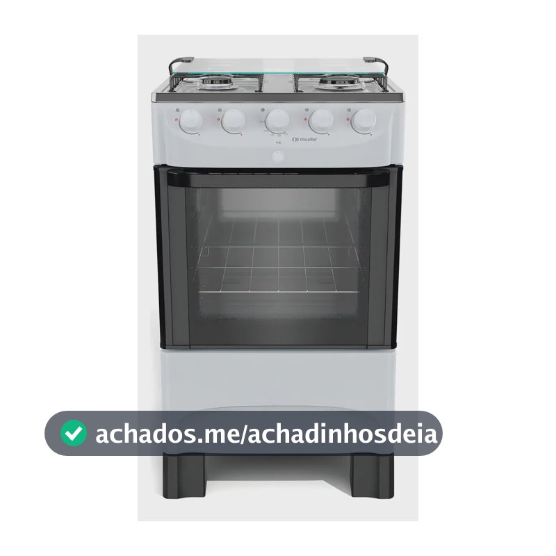 Fogão Mueller 4 Bocas Automático Branco com Forno 48,1 L e Acendimento Bivolt
