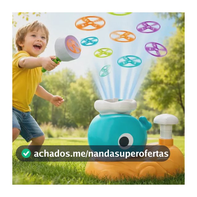 Brinquedo Lançador De Discos Voadores Ar Livre Infantil