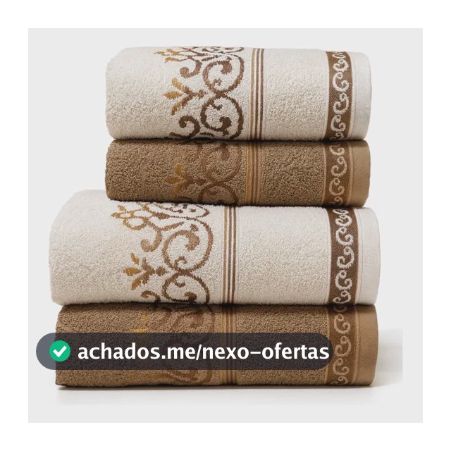 Jogo Toalhas Banho E Rosto Grossas Macias 100% Algodão 4pçs