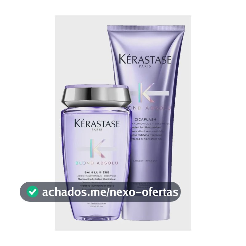 Blond Absolu Bain Lumière Shampoo 250ml + Cicaflash Fondant Condicionador 200ml Kit Blonde Kérastase