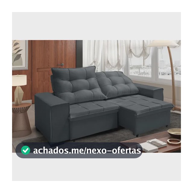 Sofá Retrátil Reclinável Verona Plus 1,50 Velut Hellen Decor Cinza Liso
