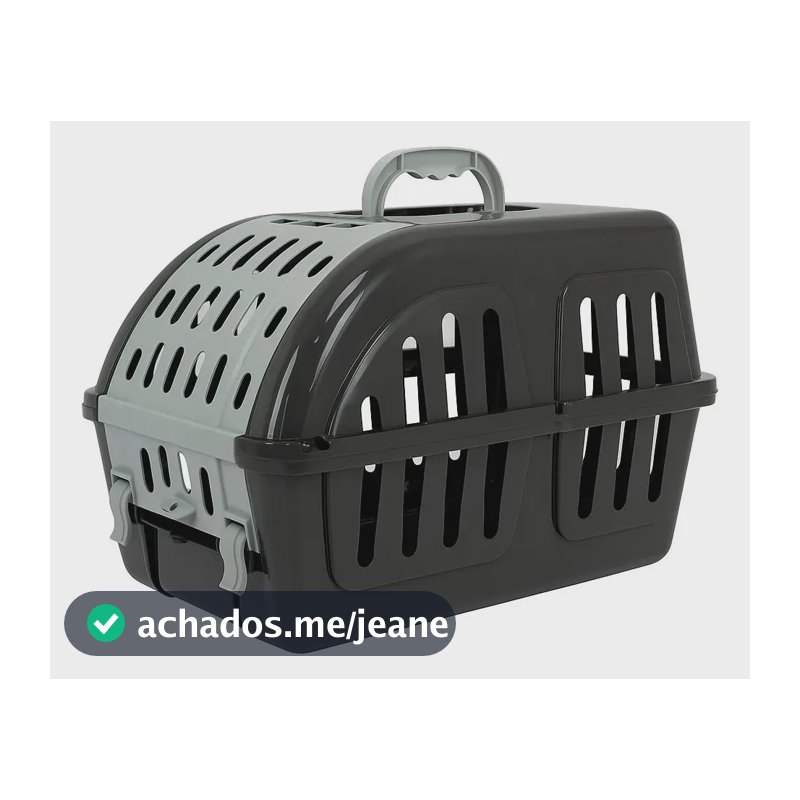 Caixa Transporte Fourplastic Para Animais De Estimação Preto
