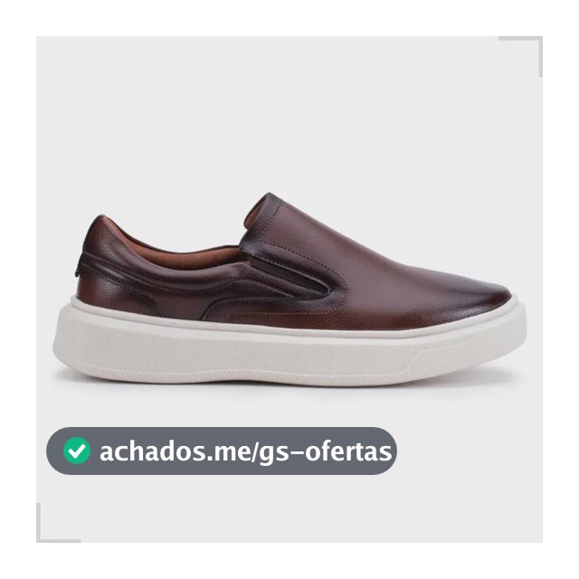Tênis Slip On Iate Masculino Couro Confortável
