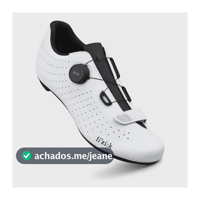 Sapatilha Fizik Bike Speed Road Overcurve Tempo R5 Boa Clip Branco Liso 40 Br