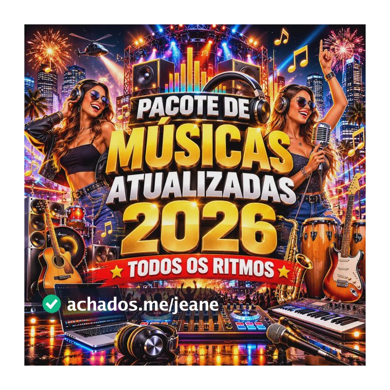 Pacote Músicas 2026 Diversos Estilos Produto Digital Edição Limitada