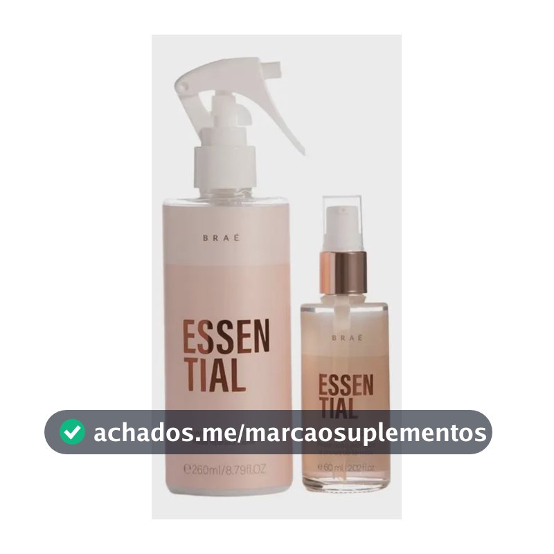 Kit Braé Essential Sérum e Óleo para Cabelos Danificados com Ácido Hialurônico