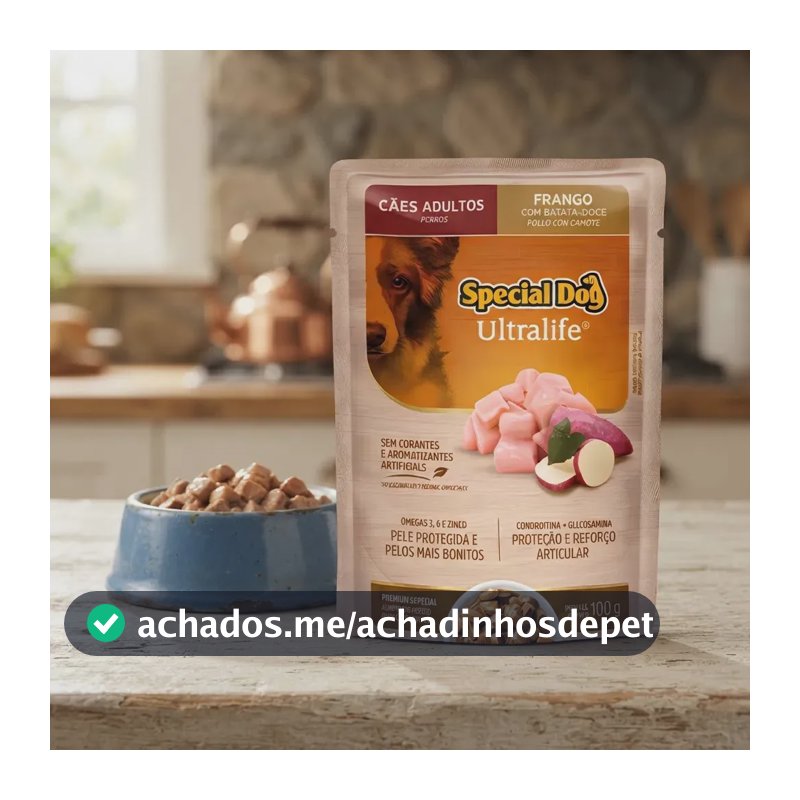 Sache para Cachorro Adulto Special Dog Frango Ao Molho 1.2kg Caixa Lacrada com 12 unidades.