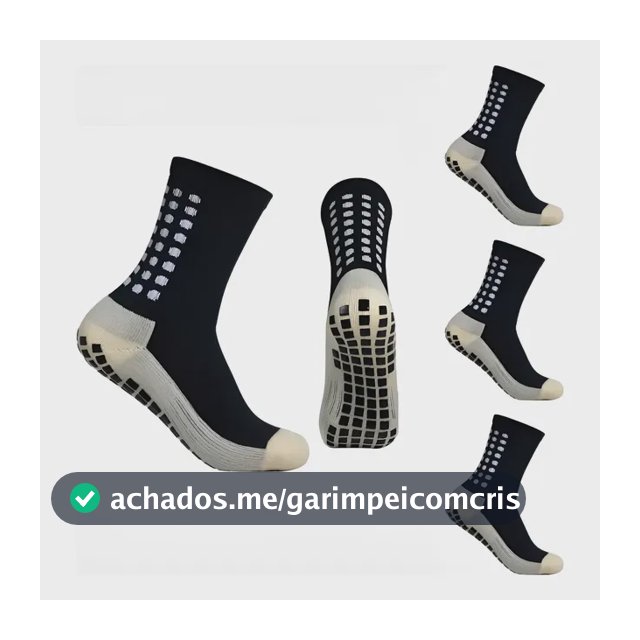 Kit 3 Pares De Meia Antiderrapante Esportiva Futebol Treino