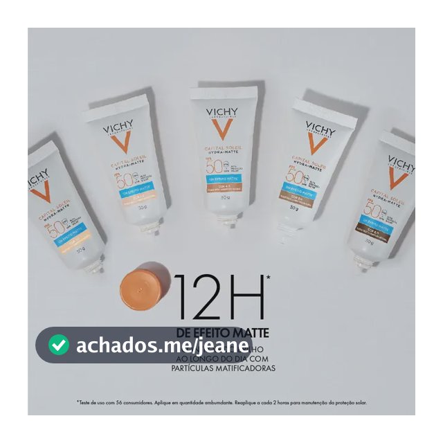 Vichy Capital Soleil Hydra-matte Fps 50 Cor 1.0 - Protetor S
