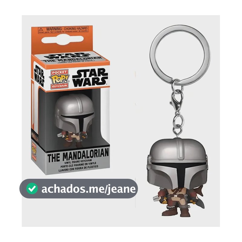 Boneco Funko Pocket Pop Chaveiro Mando The Mandalorian