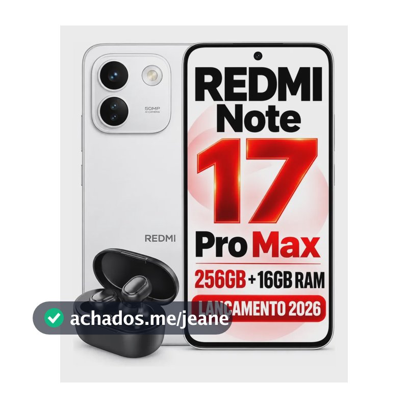 Redmi Note 17 Pro Max 256gb+16gb Ram 5g Dual Sim + Brinde Branco Cloud Blush