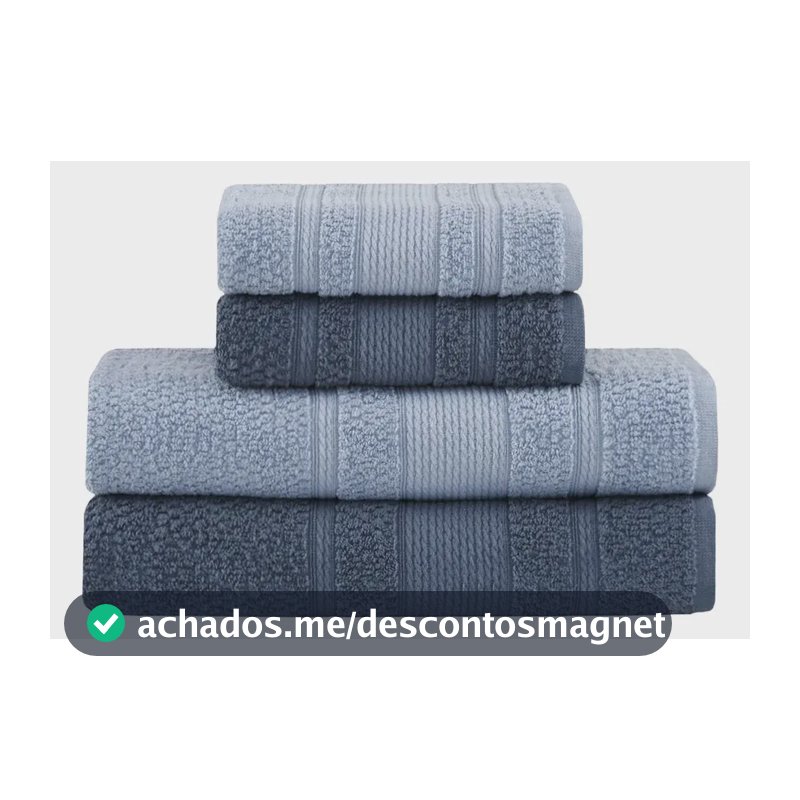 Jogo De Toalhas Buddemeyer Bella Extra Soft Banho 4 Peças Azul Claro/azul Marinho