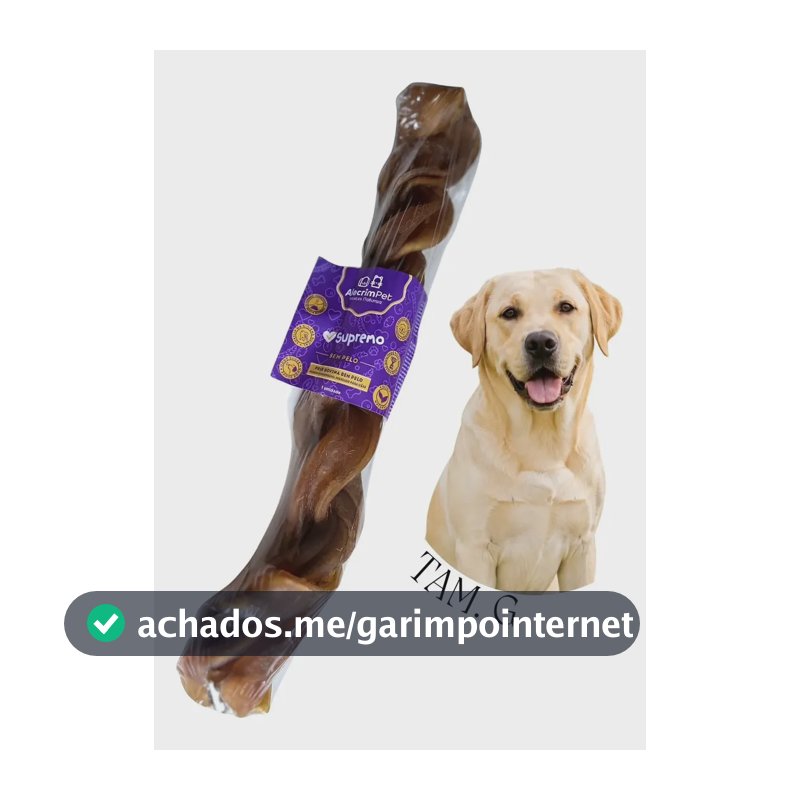 Mordedor Supremo Espiral De Pele Bovina G P/ Cães Alecrimpet Marrom