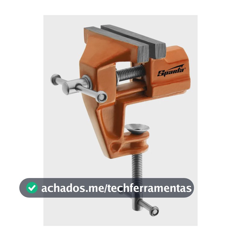Morsa de bancada fixa Sparta 3 pol 75mm para fixar e prender peças