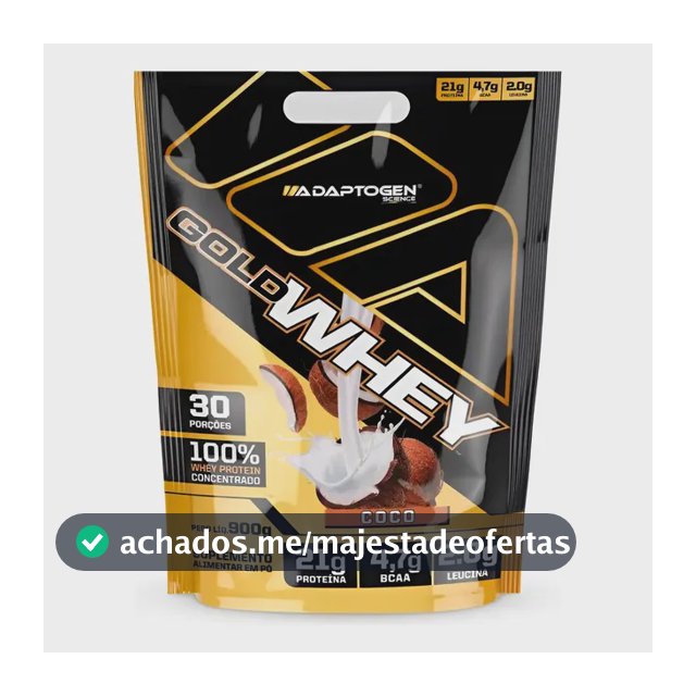 100% Gold Whey Refil Concentrado 900g - Adaptogen